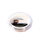 عبوتان من 50 قطعة من ورق المقلاة الدائري 16× 4.5 سم - أبيض